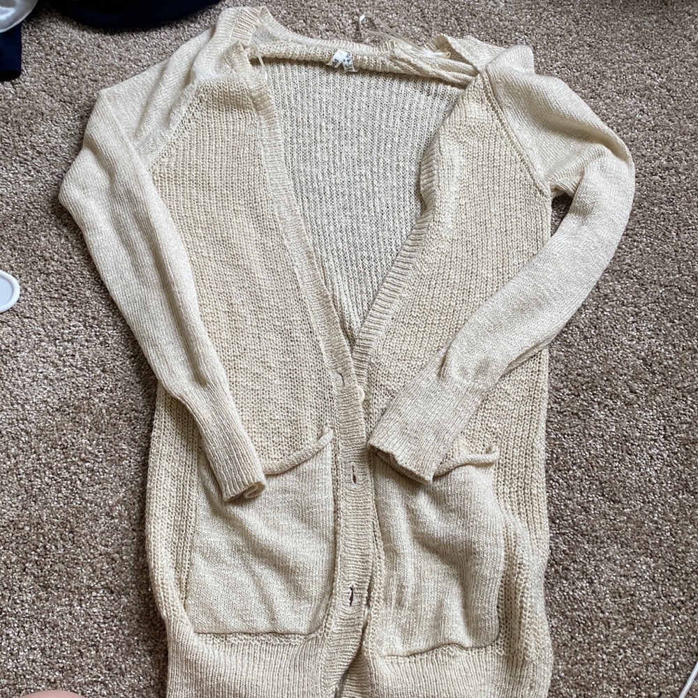 Cream colored cardigan